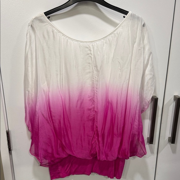 Pink and White Women's Top - Picture 2 of 2